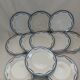 12 antique ironstone dinner plates