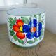 Ceramic flowerpot with floral decoration, 1950-60