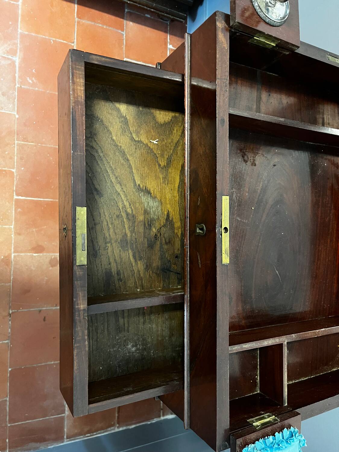 Empire period mahogany workbench