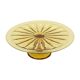 Art Deco Amber Cake Dish Depression Glass Verrerie Scailmont