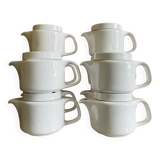 Sarreguemines white porcelain teapots from the 70s (X10)