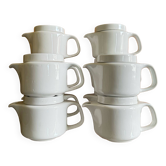 Sarreguemines white porcelain teapots from the 70s (X10)