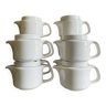 Sarreguemines white porcelain teapots from the 70s (X10)