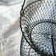 Antique French wire fishing basket