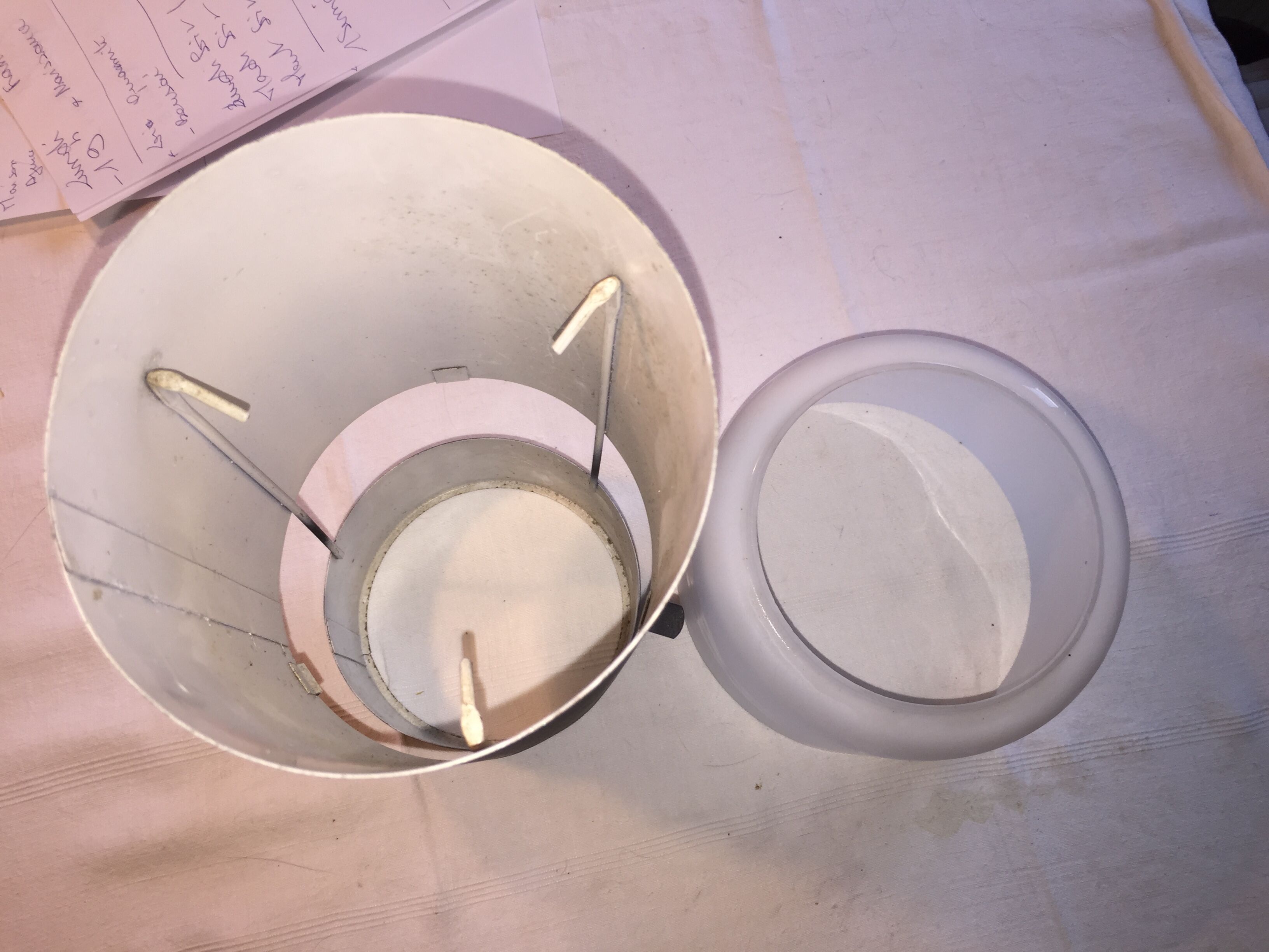 Opaline hanging lamp