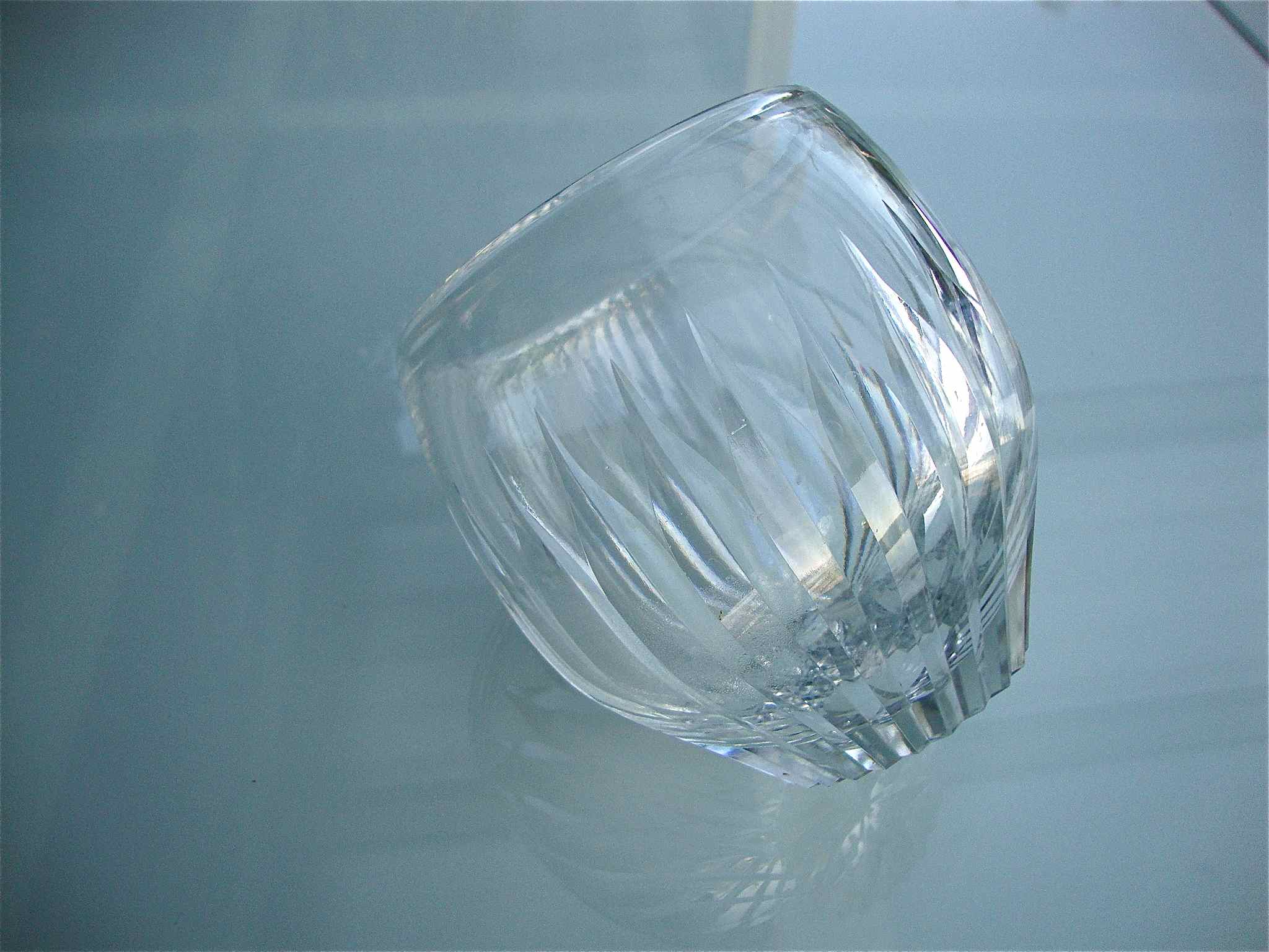 Cut crystal cup vase