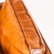 Vintage club armchair by Roche Bobois. Camel buffalo leather. France, 1980s.