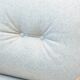 Solid oak two-seater sofa rebuilt in 100% virgin wool