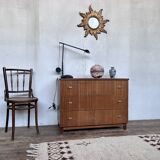 Chest of drawers teak compass feet formica tray