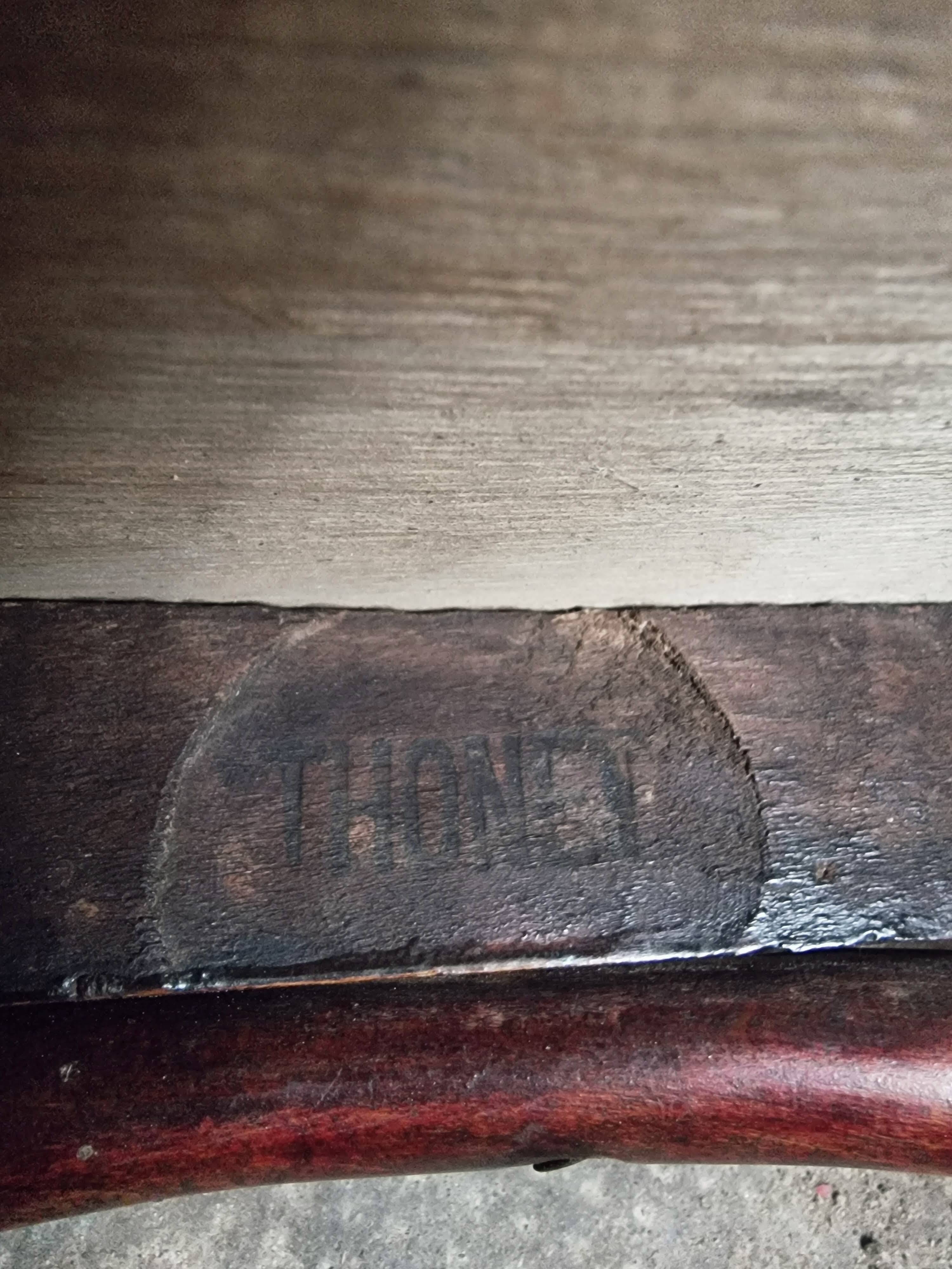 Ensemble de 4 chaises bistrot françaises anciennes Thonet – vers 1920