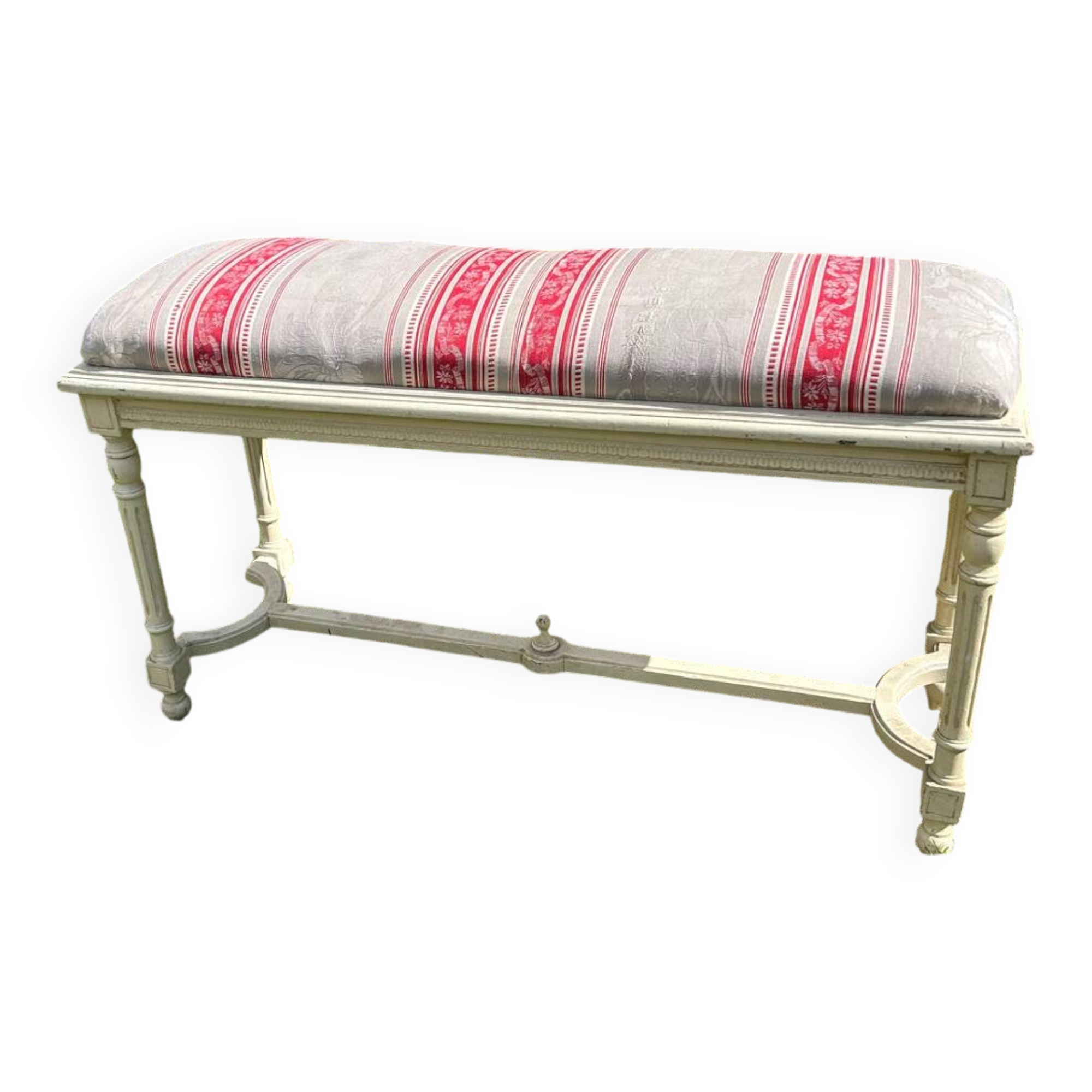 Louis XVI style bench at the end of the bed