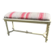 Louis XVI style bench at the end of the bed
