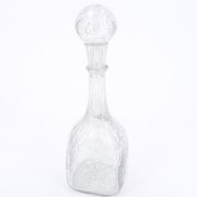 Carafe en verre bullé transparent La Rochère, années 70