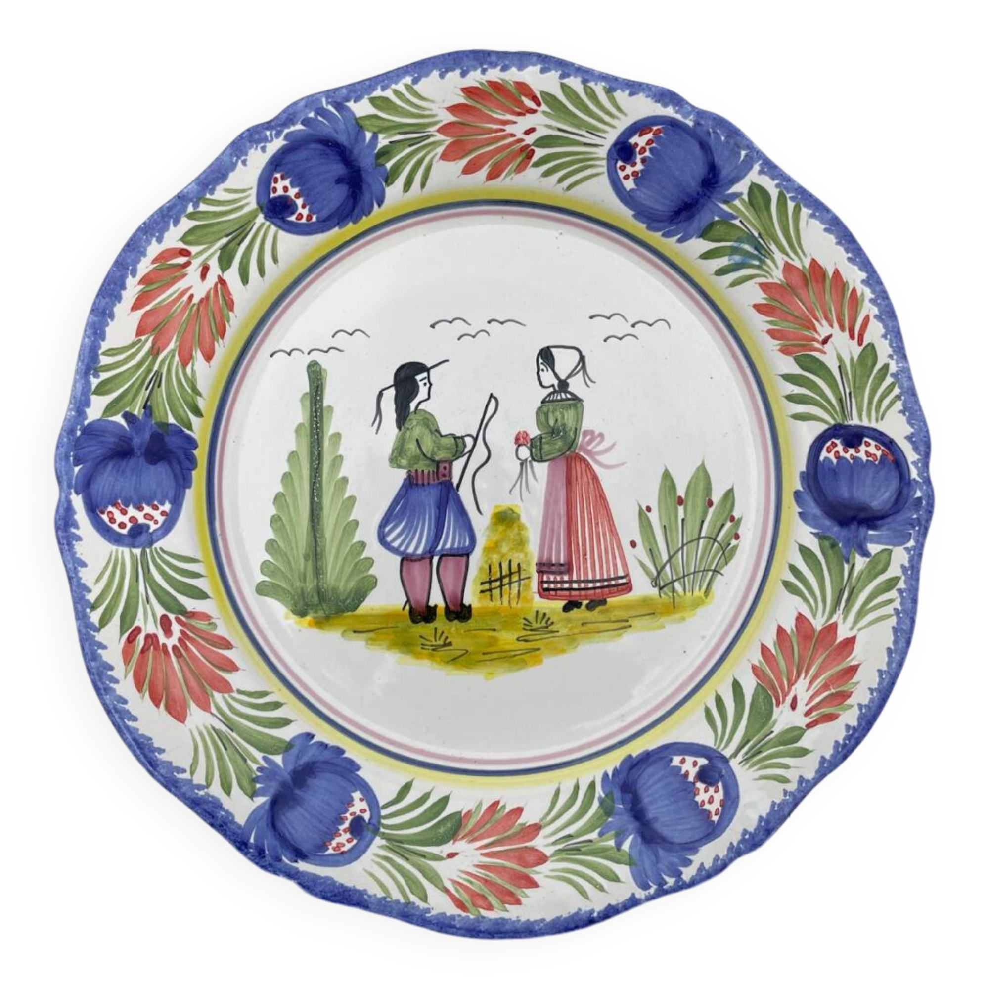 Quimper Breton decorative plate