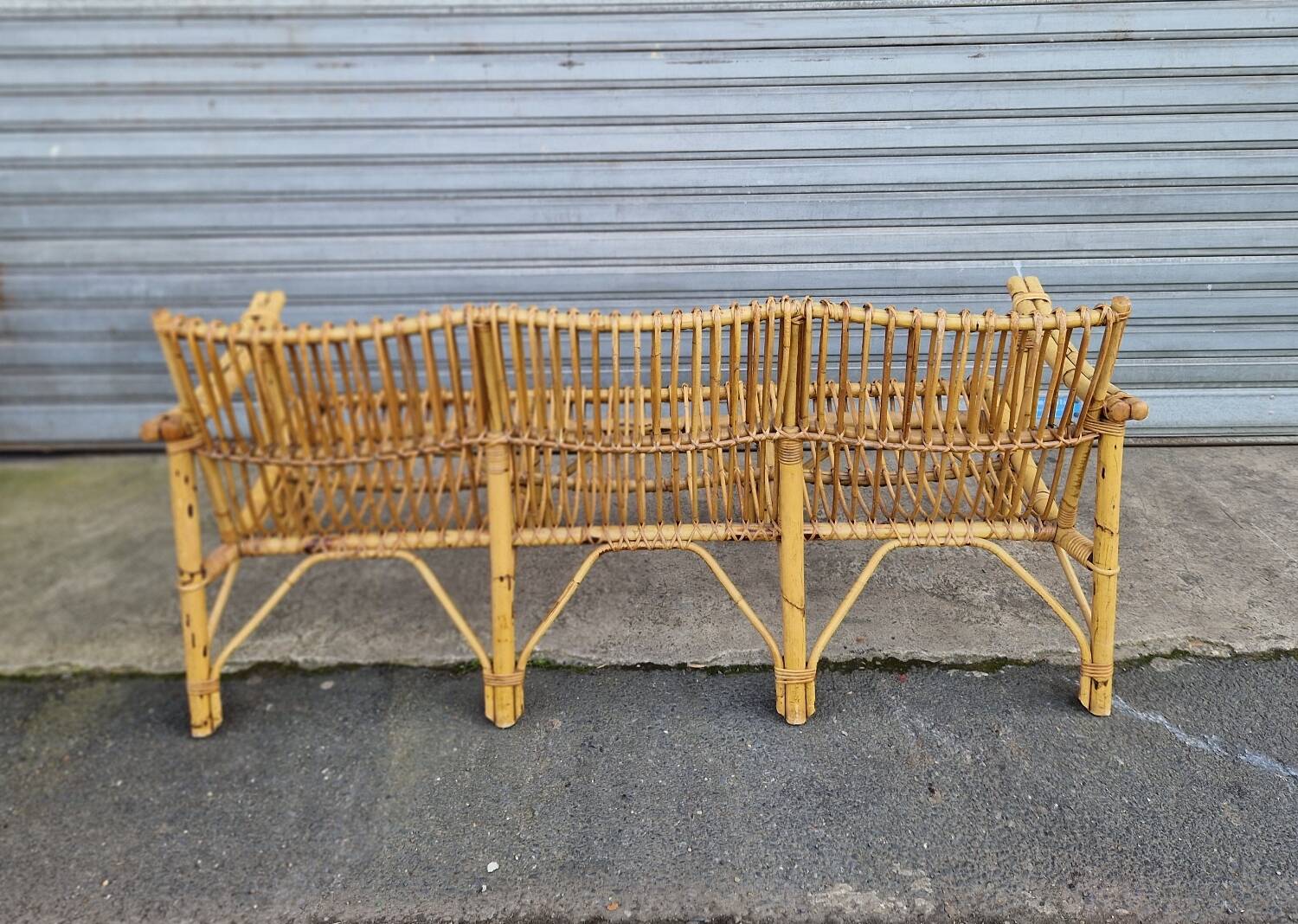 Rattan and bamboo sofa Dal Vera