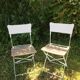 Lot of 2 old garden chairs