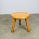 Tripod stool in pine, solid wood, vintage, mountain chalet style.