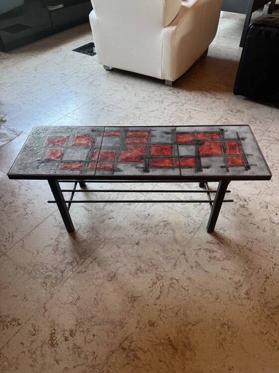 Glazed lava coffee table – Jean & Robert Cloutier – Circa 1960