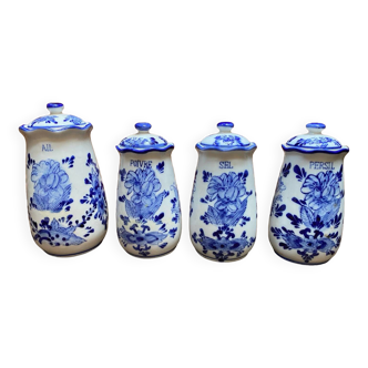 Delftware condiment jars