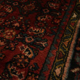 Vintage Red Wool Persian Runner Rug Hand Made Long Oriental Carpet 87x453cm