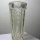 Large moulded glass vase, draped decoration, vintage 1960s.