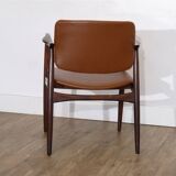 Danish armchair in Rio rosewood by Erik Buch