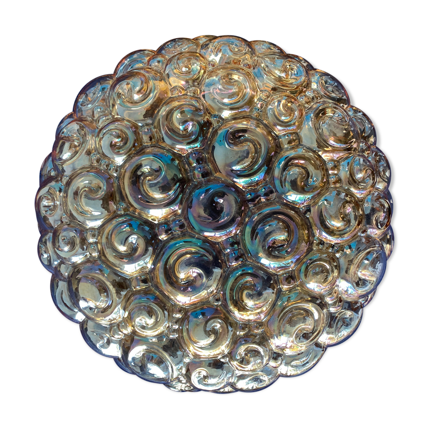 Plafonnier ou applique murale en verre, design Helena Tynell, 1960