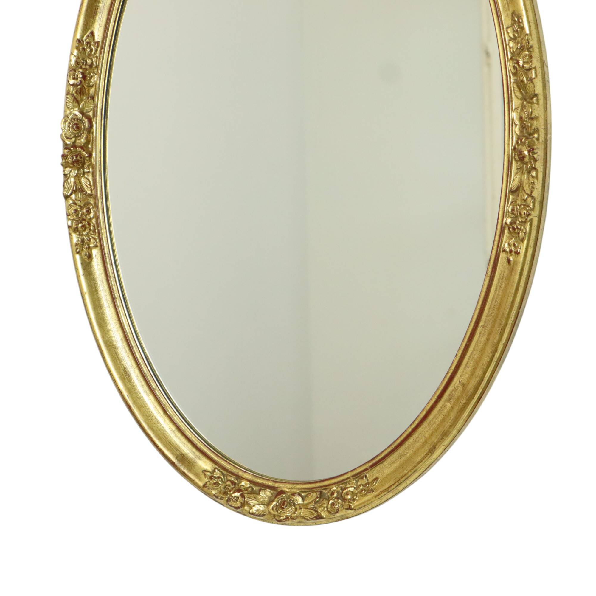 Hollywood Regency Golden Mirror Oval Deknudt Classic