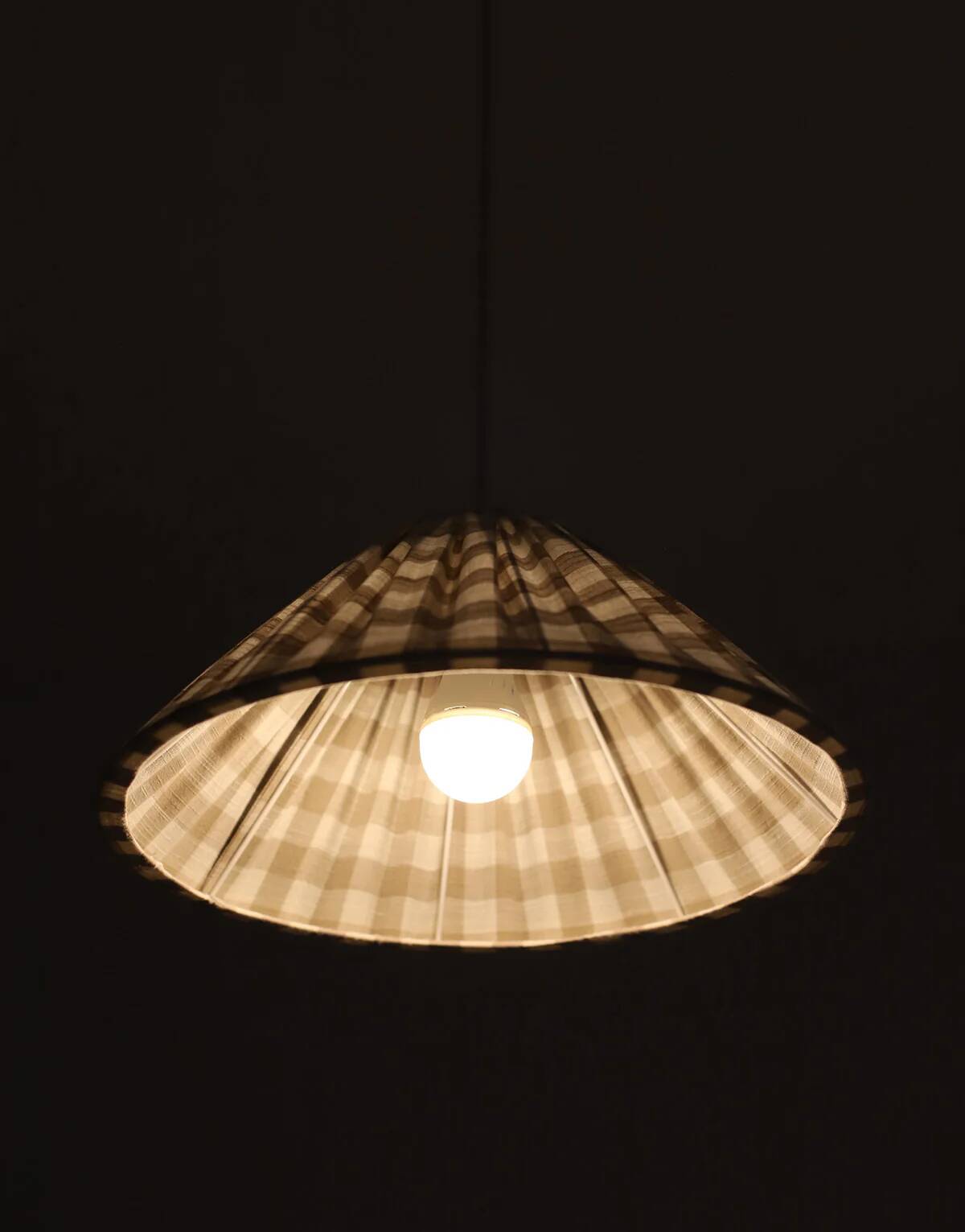 Malala "beige" large tile conical pendant light