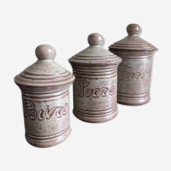 3 pots en céramique Vallauris