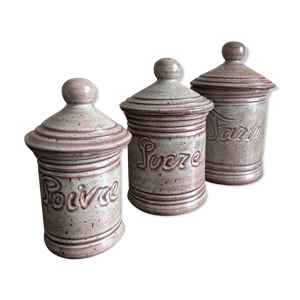 3 pots en céramique - vallauris