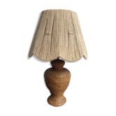 Vintage woven rattan lamp