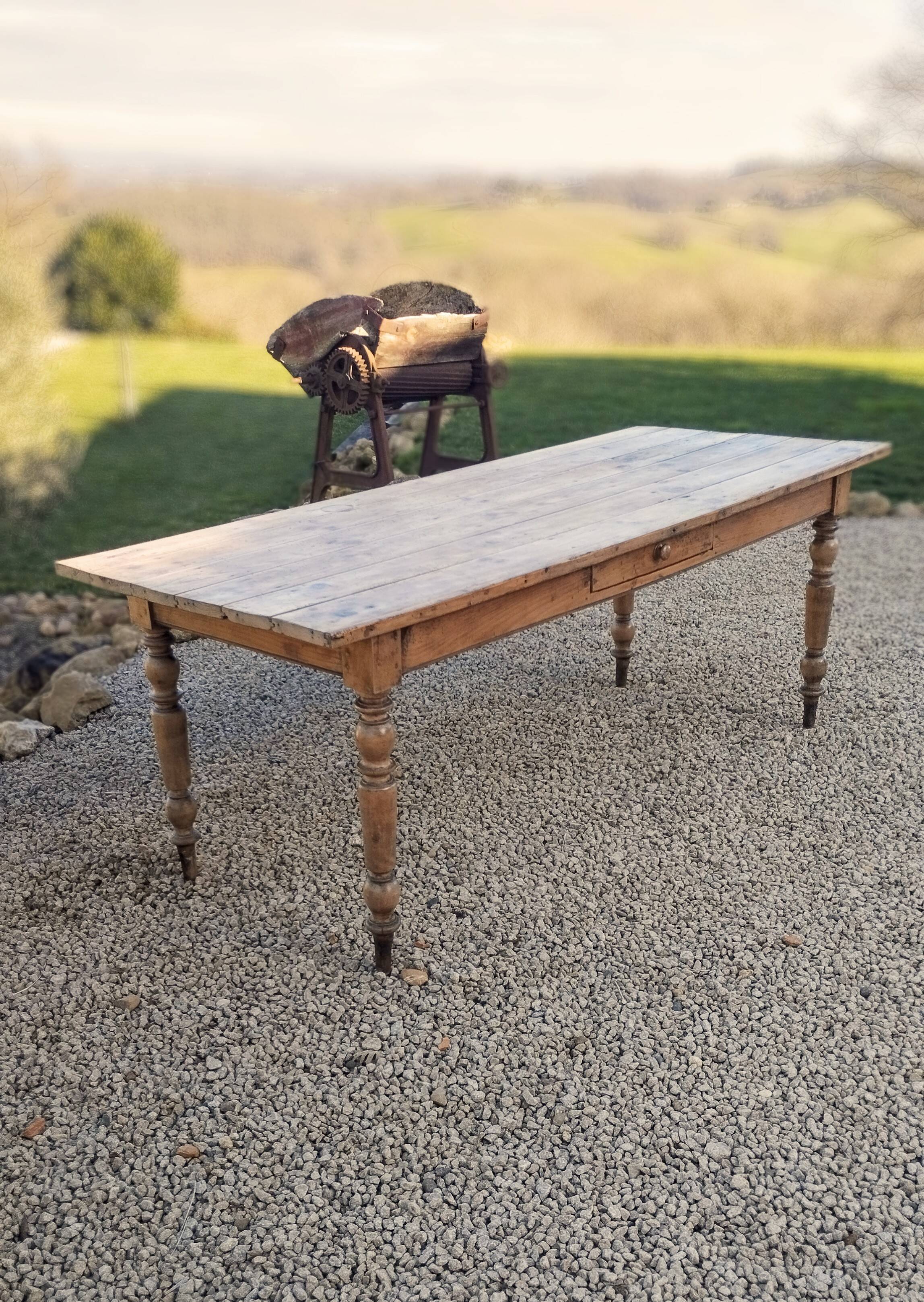 Farmhouse table dating from the end of the 19th century