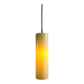 Large yellow Murano glass pendant lamp by Massimo Vignelli for Venini, Italy 1960's