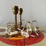 Paire de pieds de lampe en laiton - milieu de siècle.