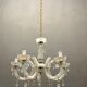 Italian white opaline glass chandelier