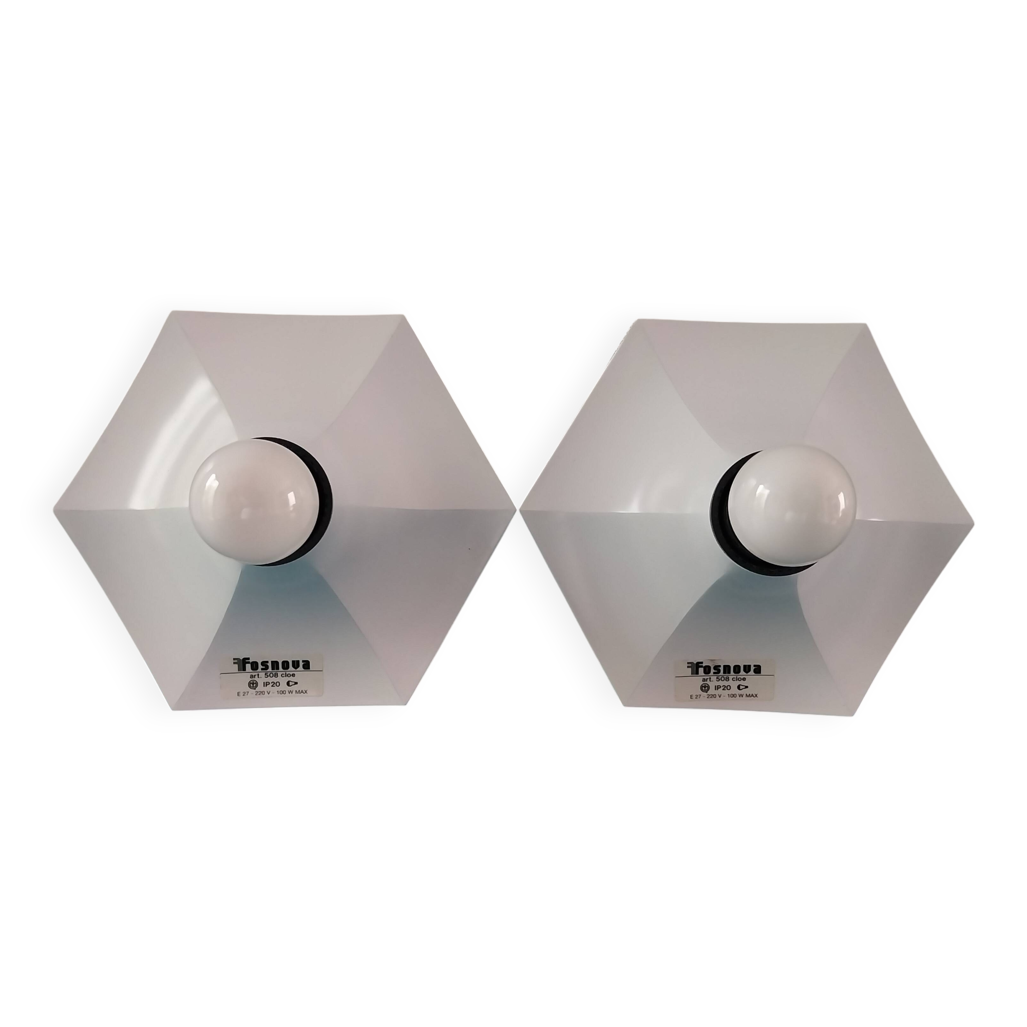 Pair of Italian sconces by Fosnova 80's