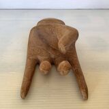 Vide poche baguier main en bois