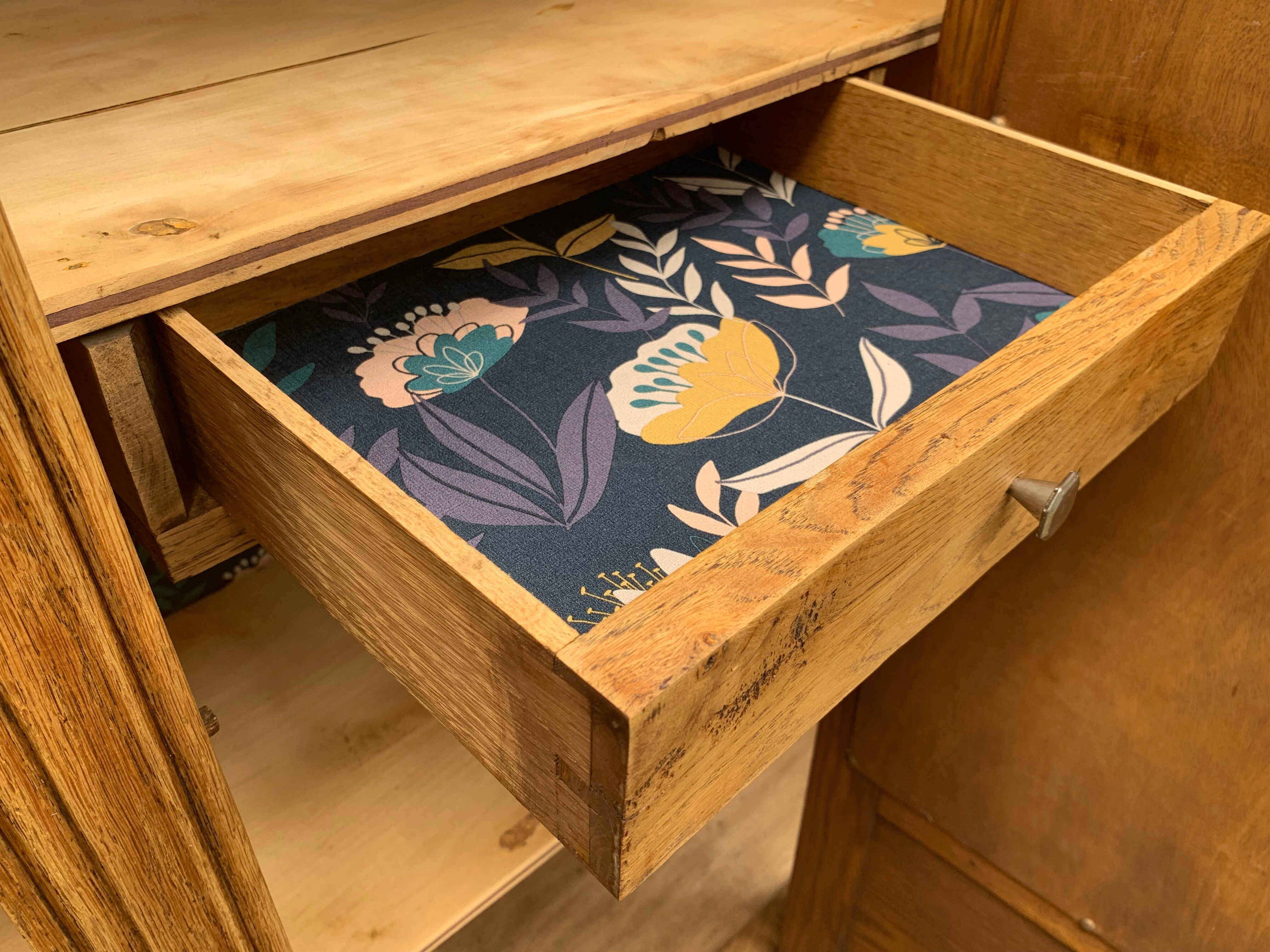 Parisian art deco wardrobe solid raw oak 1930