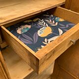 Parisian art deco wardrobe solid raw oak 1930