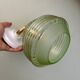 Vintage art deco tulip wall lamp in green and gold glass