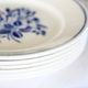Set of 6 Badonviller flat plates, vintage French, authentic, rare, countryside