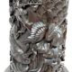 Important high Asian column / saddle in carved wood, circa 1880, Indochina