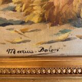 STILL LIFE BOUQUET OF DAHLIAS OIL PAINTING SIGNED MARIUS DALON EARLY 20TH CENTURY