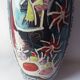 Vintage glazed ceramic vase interior decoration flower collection decor