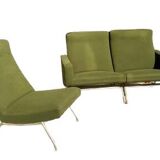 3 armchairs signed Gilbert Steiner model "galion" 1960