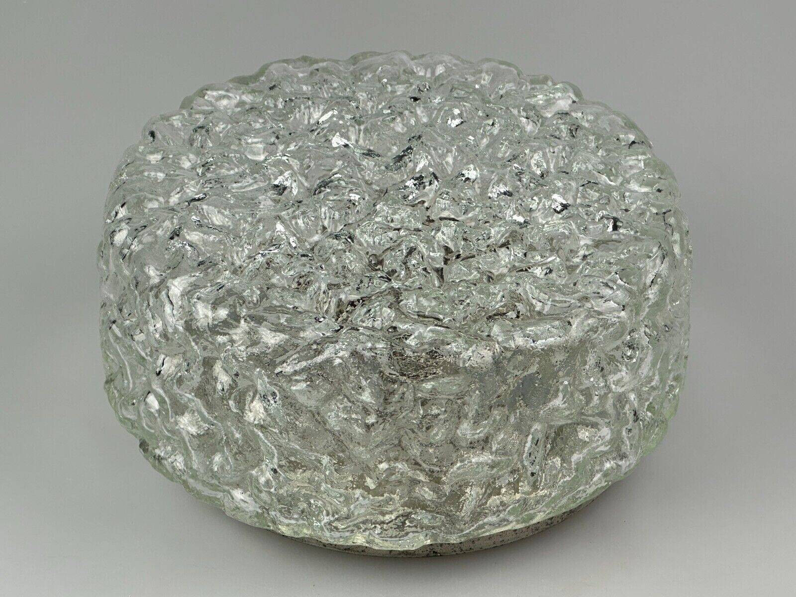 60s 70s ceiling lamp Glashütte Limburg Germany Plafoniere glass & metal