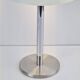 Mid-Century Mushroom Table Lamp in Sandblasted Glass, Stainless Steel & Chrome, 1960s