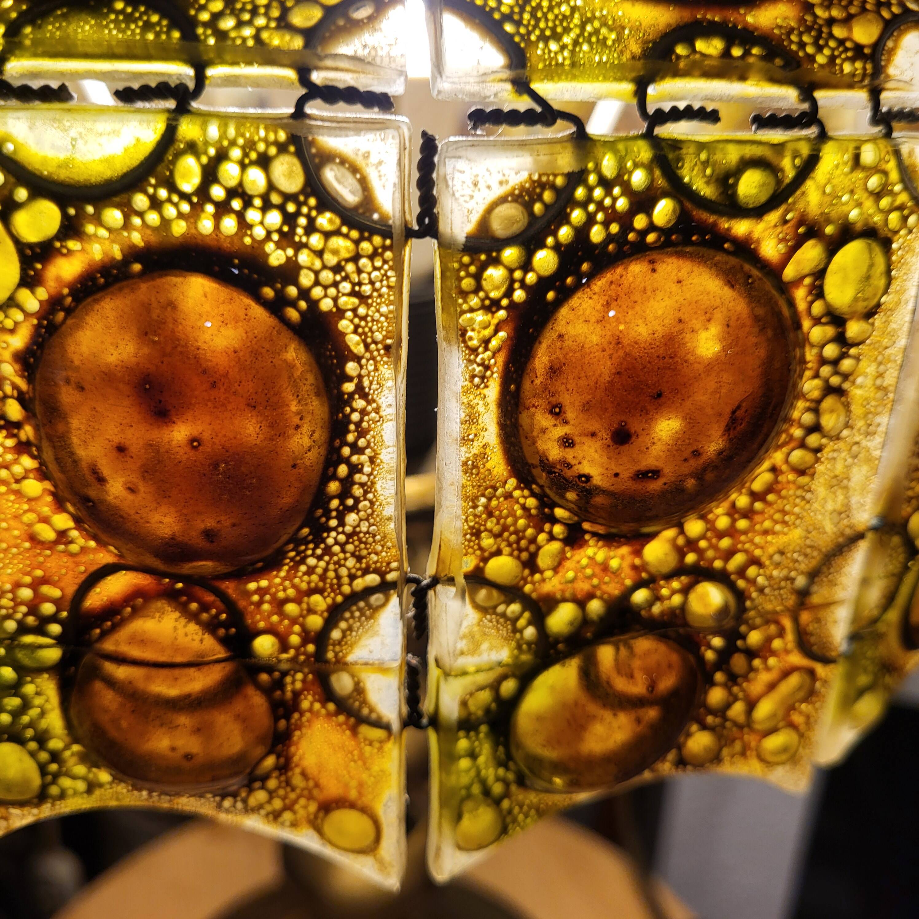 Felipe Derflingher table lamp, amber 1960,70