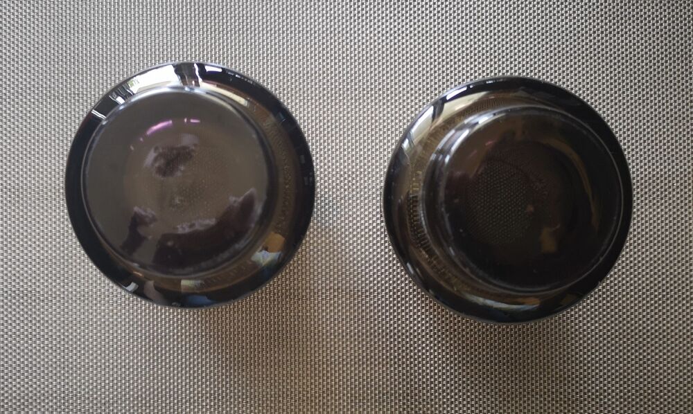 Pair of whiskey glasses/smoked thick glass cocktail - 1960s/1970s